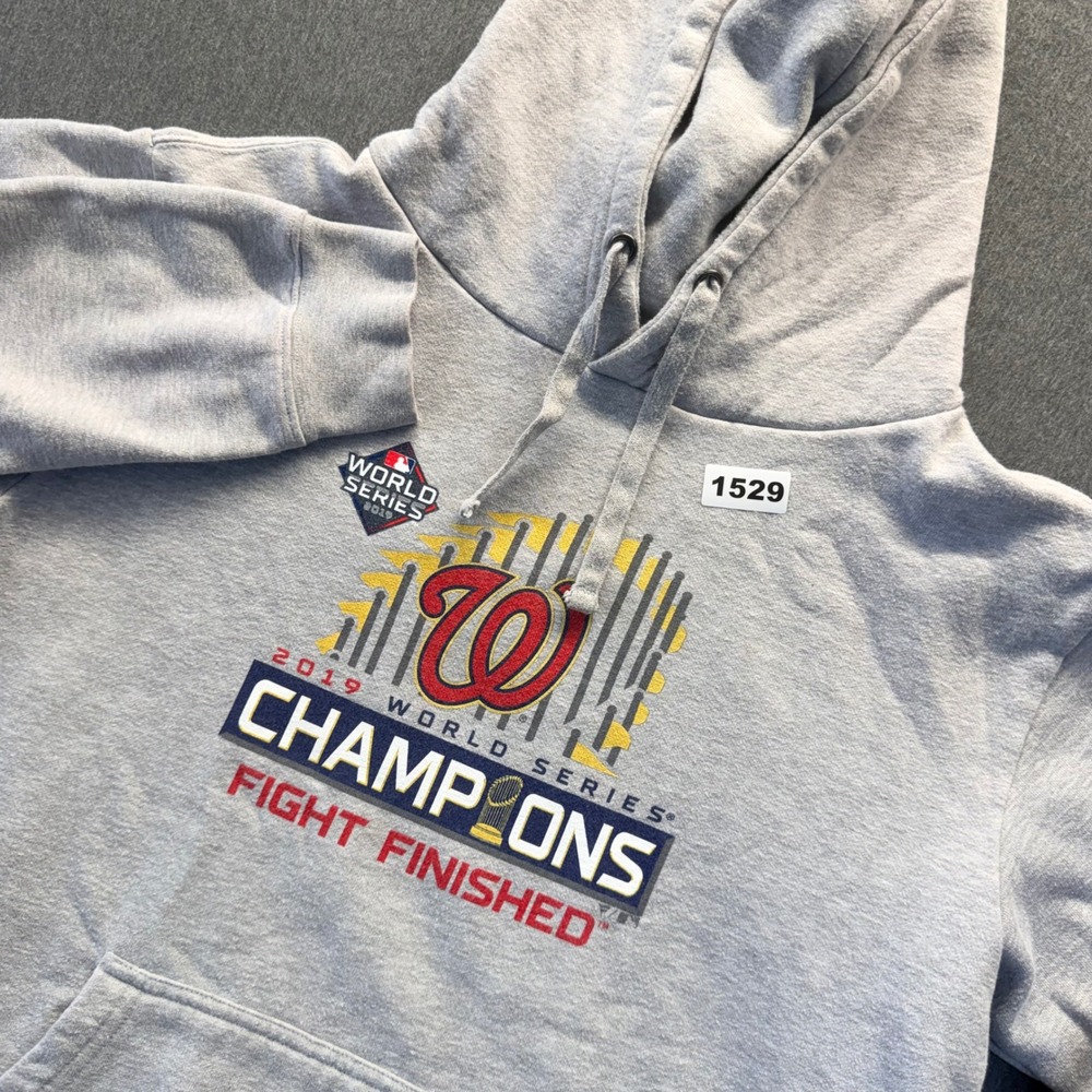 Washington Nationals 2019 World Series Champions Hoodie Gray MLB Large